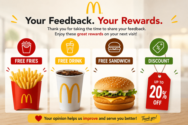 McDonald's Survey (McDVoice): Complete the Customer Survey & Get Free Food
