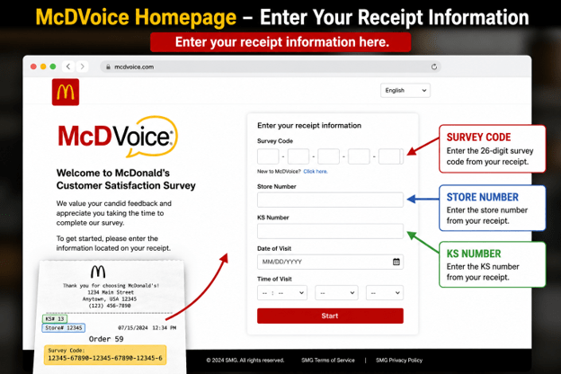 McDonald's Survey (McDVoice): Complete the Customer Survey & Get Free Food