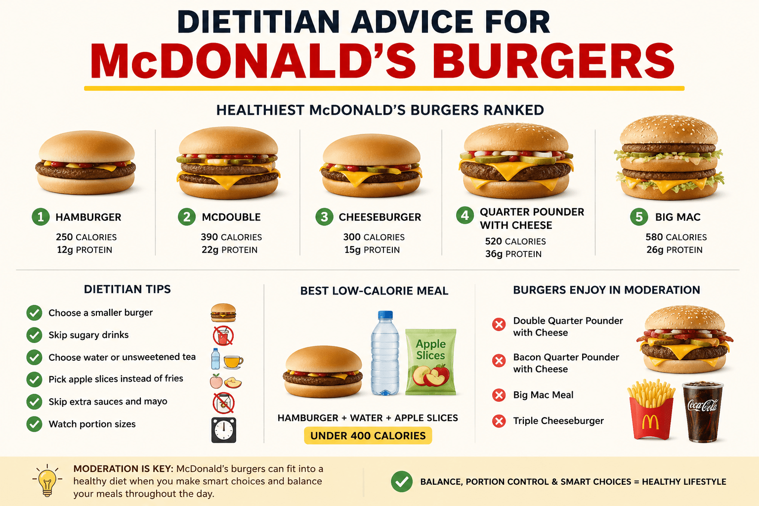 Dietitian Advice for McDonald's Burgers: Healthiest Picks & Smart Ordering Tips (2026)