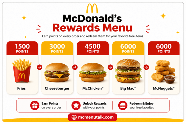 McDonald's Rewards Menu