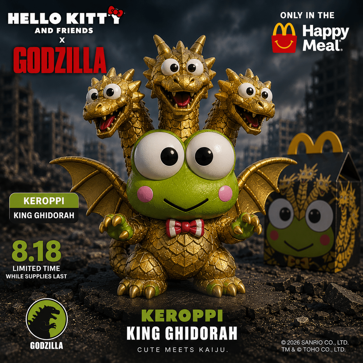 Keroppi King Ghidorah